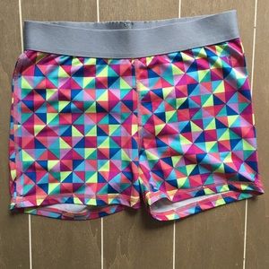 Athletic shorts (spandex).